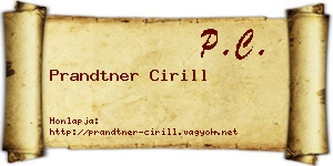 Prandtner Cirill névjegykártya
